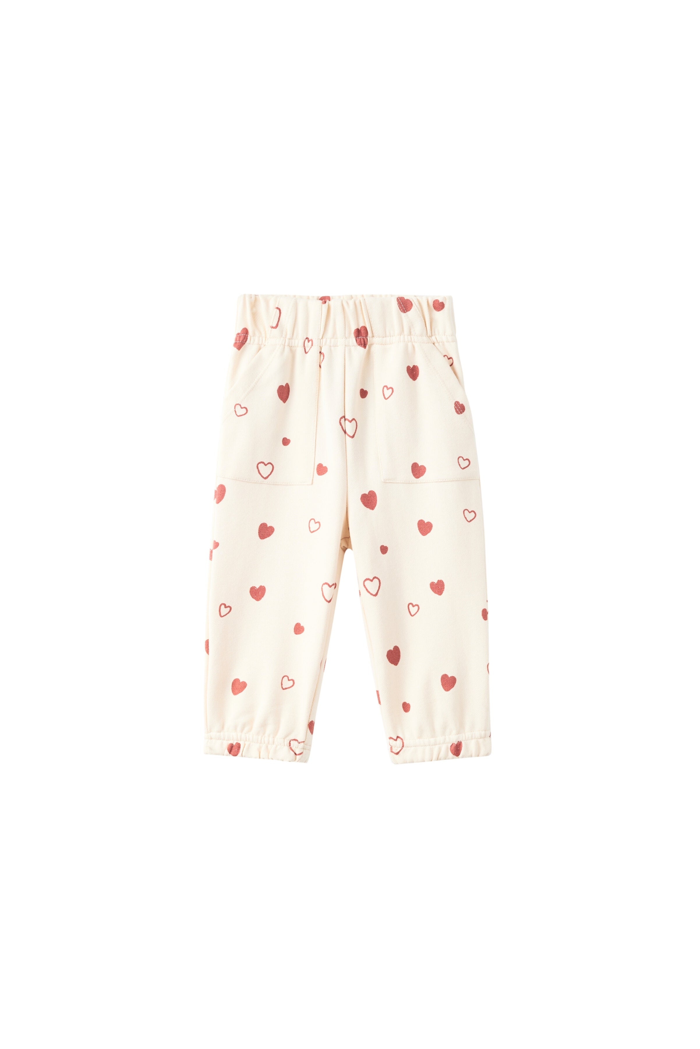 Organic Toddler Fleece Sweatpant-Hearts