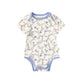 front of Baby Organic Short-Sleeve Onesie-Roses