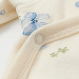 top of Baby Organic Kimono Long-sleeve Onesie-Blueberry