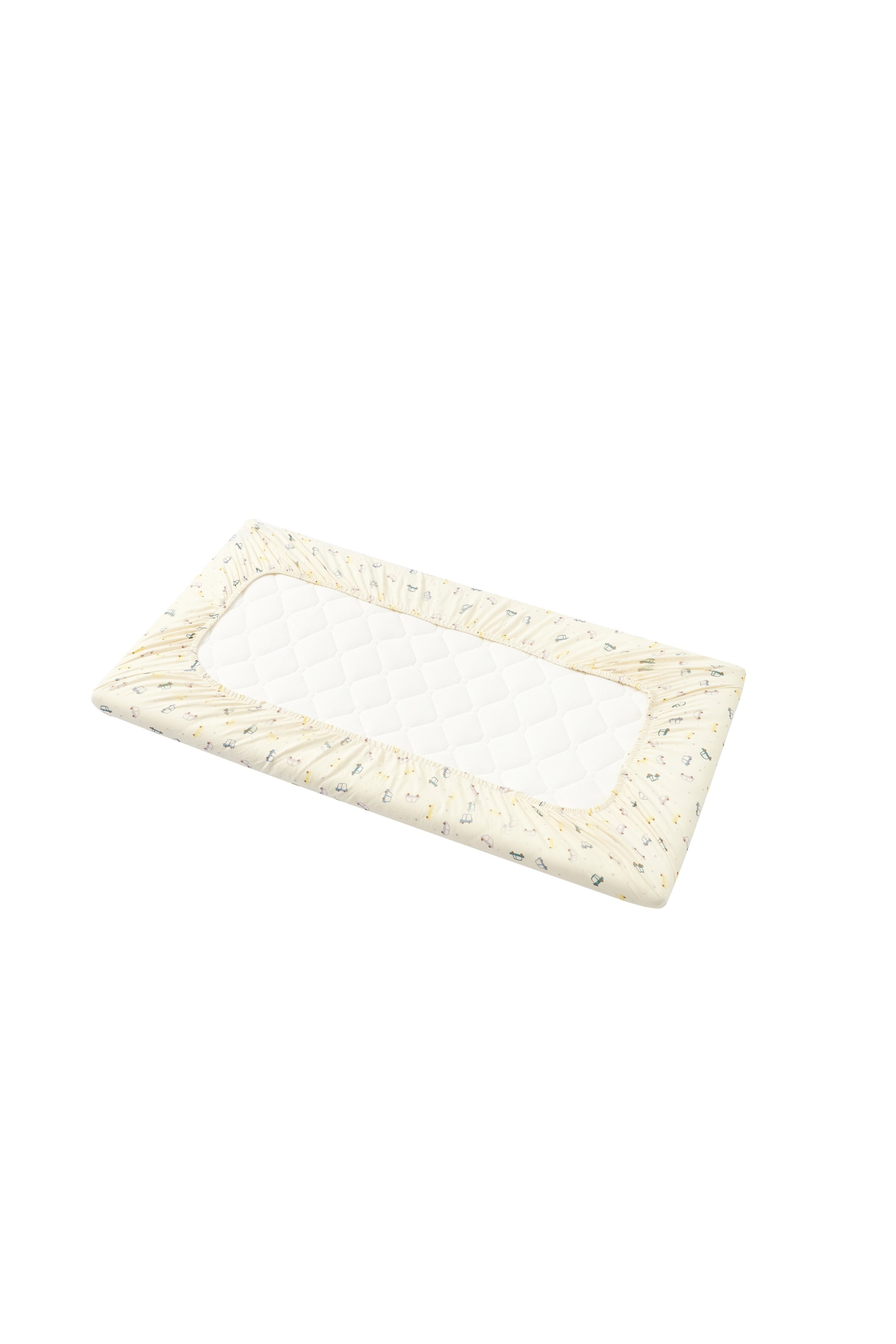 back of Organic Cotton Crib Sheet-Camping