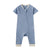 front of Baby Organic Cotton Zip-up Sleeper-Blue Starry