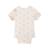 Baby Organic Kimono Short-sleeve Onesie-Bowties