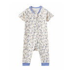 front of Baby Organic Cotton Zip-up Sleeper-Roses