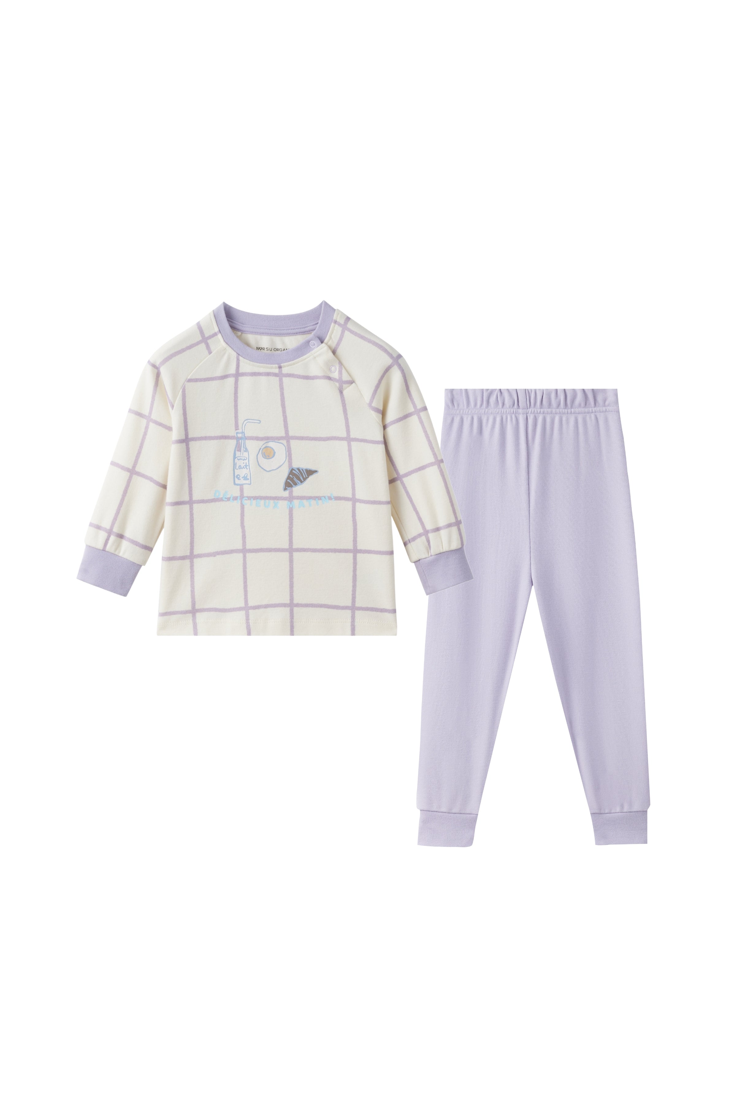 Organic Toddler Pajama Set-Milky