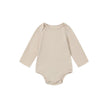 Front of Baby Organic Long-sleeve Onesie-Light Grey