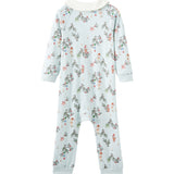 jolly-patterned zip up sleeper on a white background