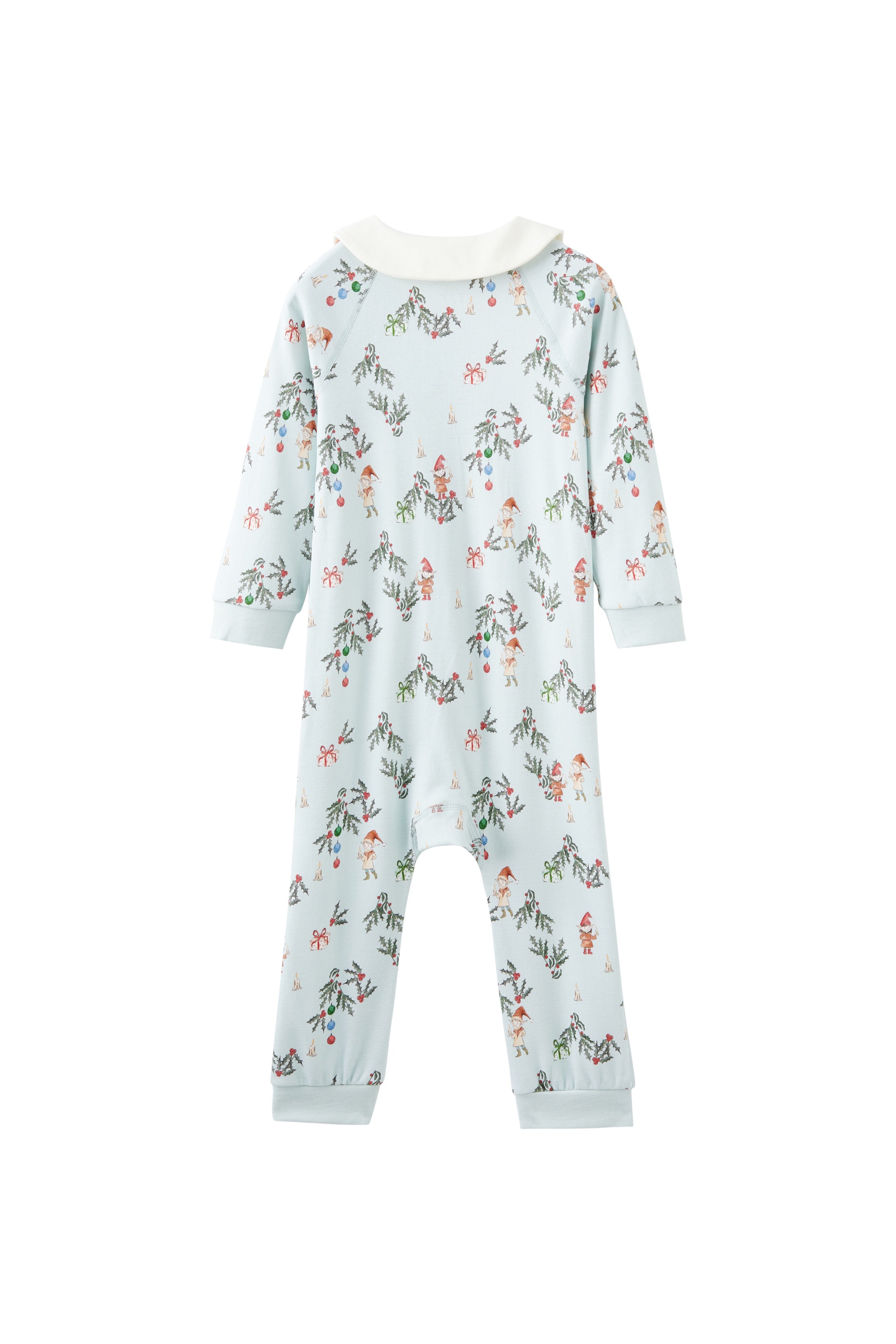 jolly-patterned zip up sleeper on a white background