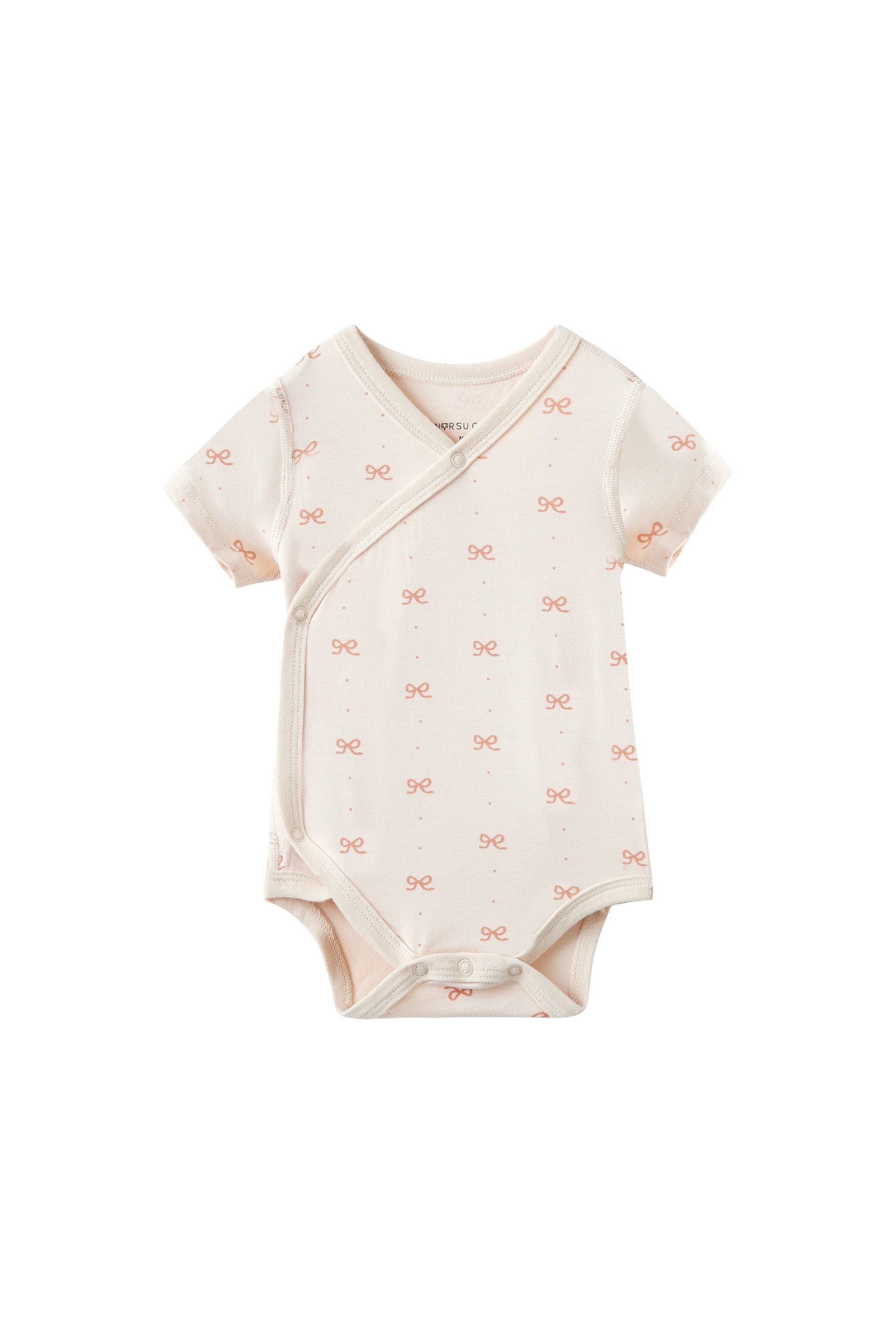 Baby Organic Kimono Short-sleeve Onesie-Bowties