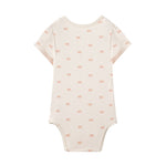 Baby Organic Kimono Short-sleeve Onesie-Bowties