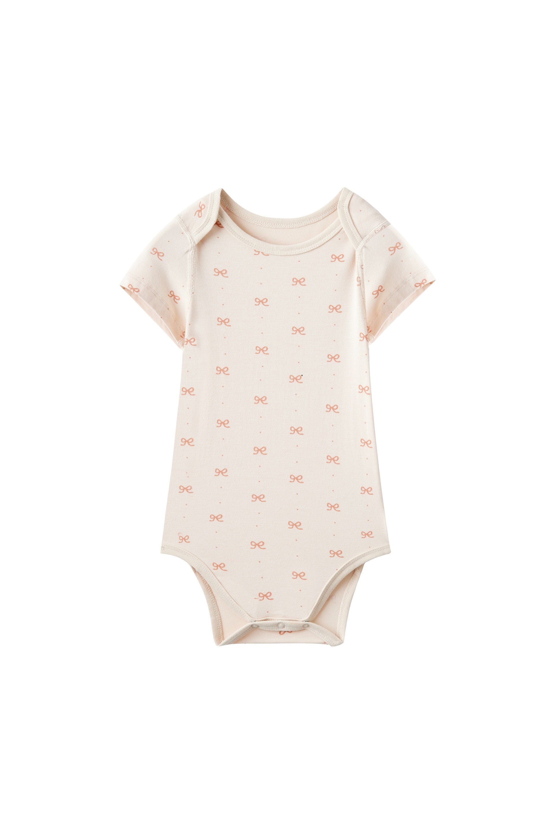 Baby Organic Kimono Short-sleeve Onesie-Bowties