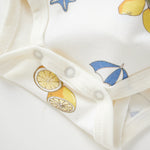 Baby Organic Kimono Short-sleeve Onesie-Lemon