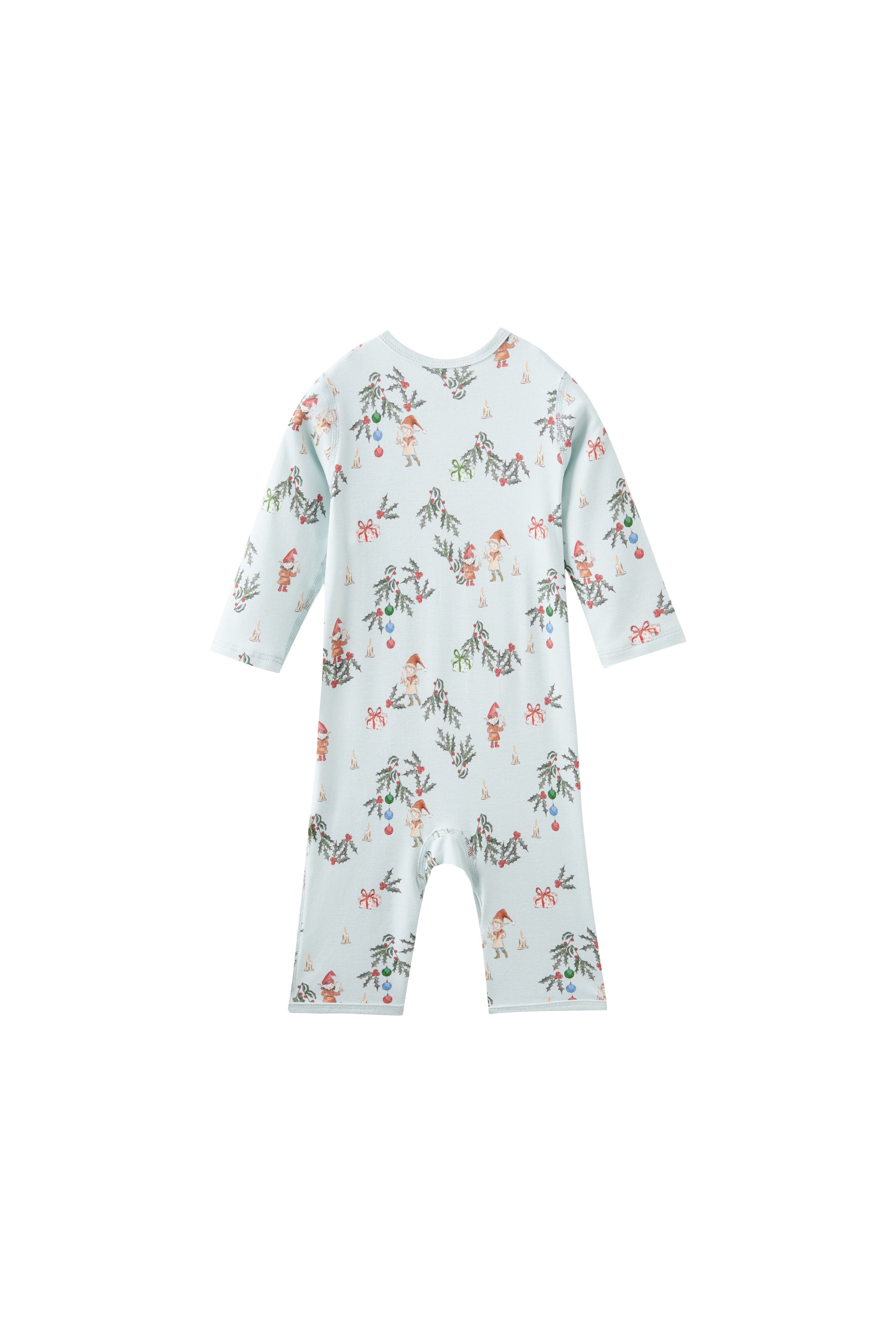 Floral patterned baby sleeper on a white background