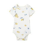 Baby Organic Short-Sleeve Onesie-Lemon