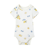 Baby Organic Short-Sleeve Onesie-Lemon