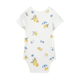 Baby Organic Short-Sleeve Onesie-Lemon