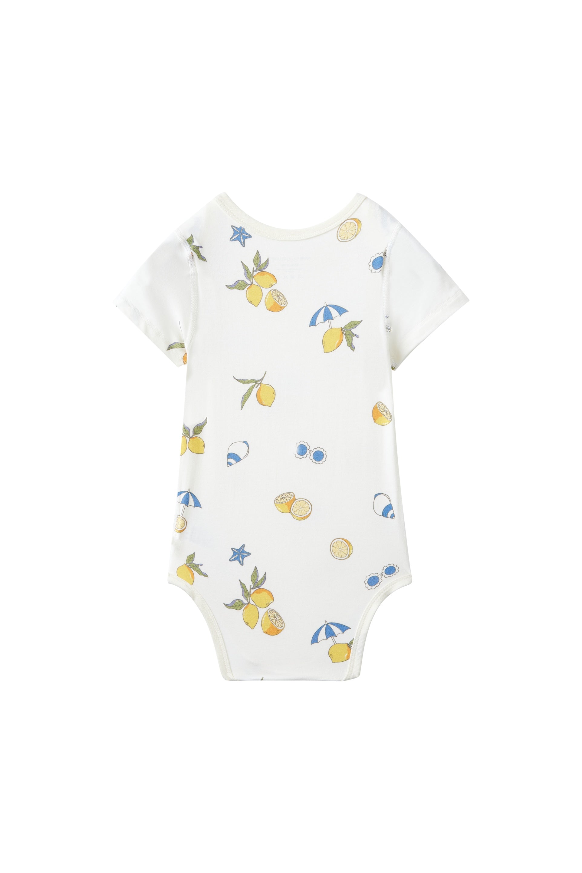 Baby Organic Short-Sleeve Onesie-Lemon