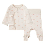 Infant Organic Bamboo Kimono Set-Bowties
