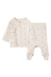 Infant Organic Bamboo Kimono Set-Bowties
