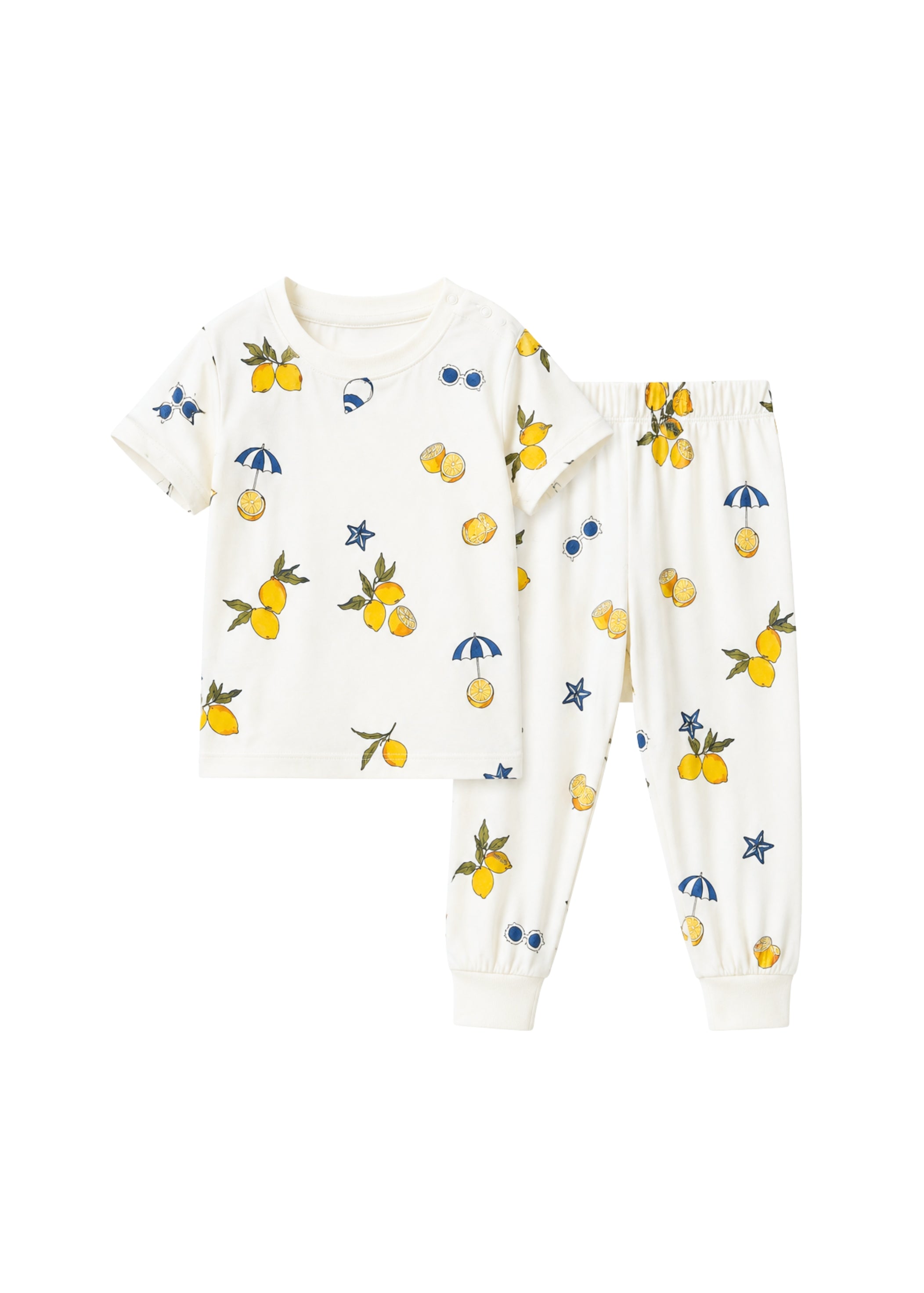 Organic Bamboo Summer Pajama Set-Lemon