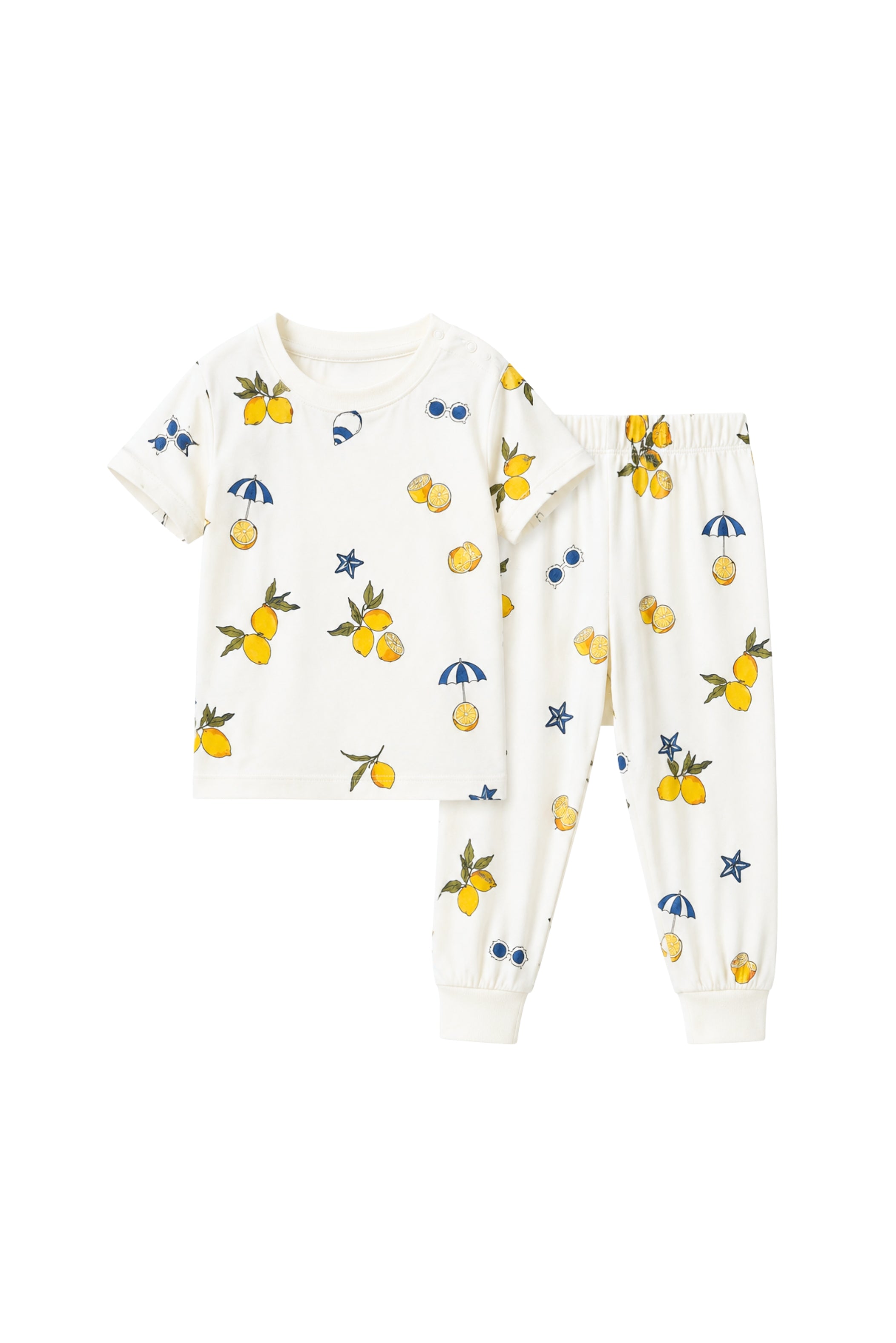 Organic Bamboo Summer Pajama Set-Lemon