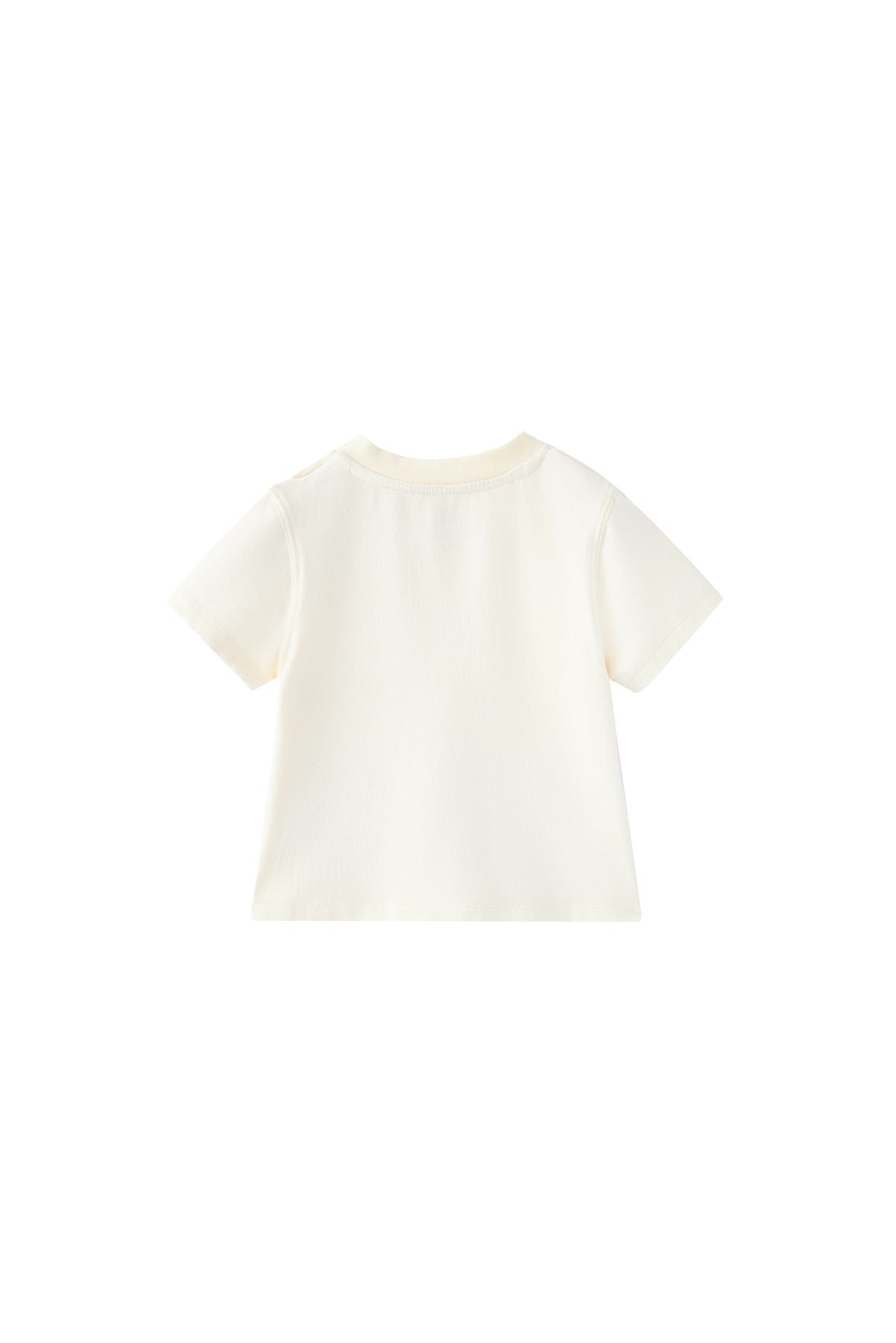 Back of Toddler Organic Cotton Pocket T-shirt-Antique White