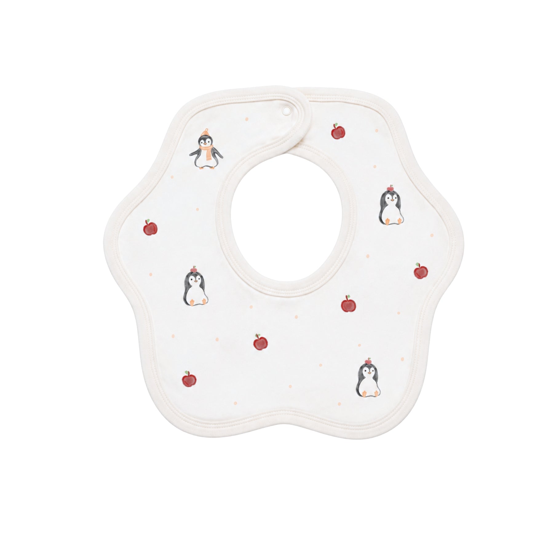 Organic baby bib baby penguin