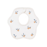 Organic baby bib clementine