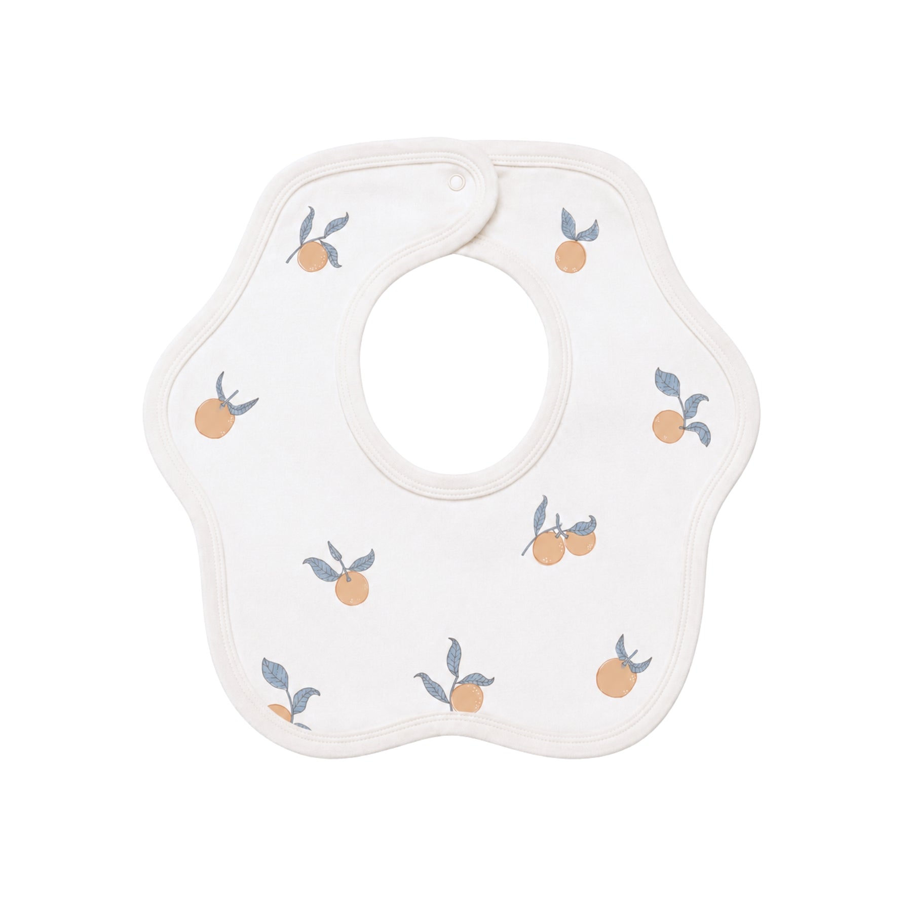 Organic baby bib clementine