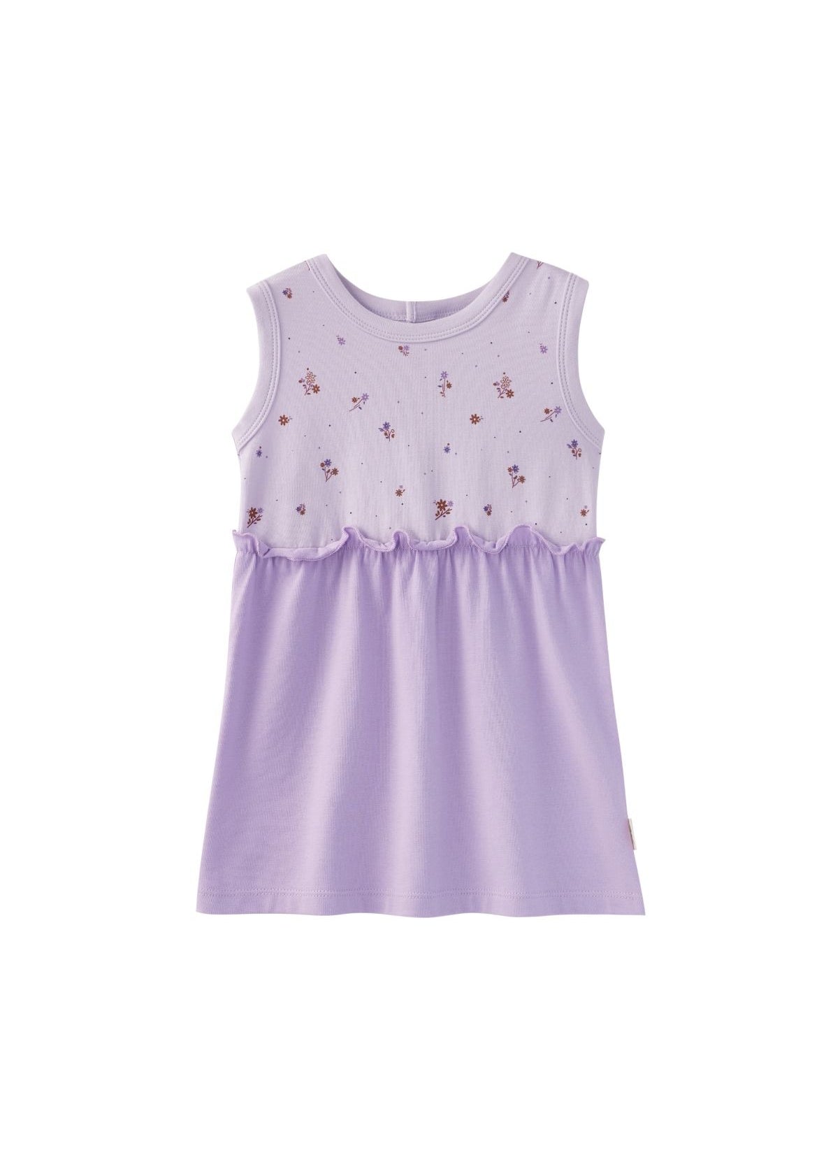 front of Girl Organic Tank-top Dress-Violet