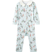 baby zip up sleeper with jolly pattern on a white background