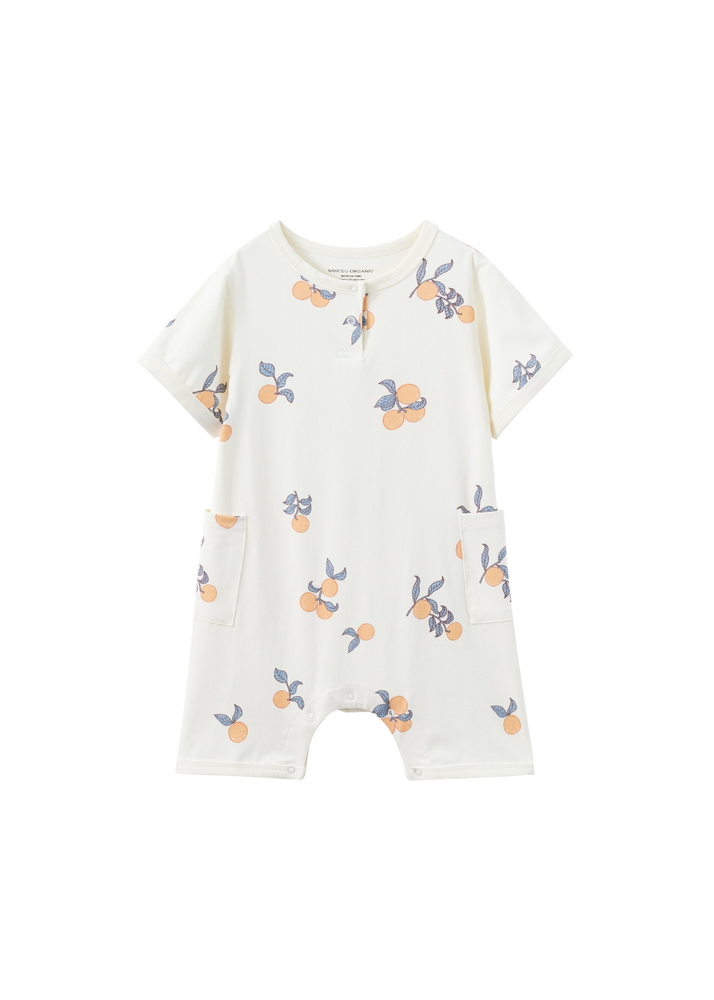 Baby Organic Bamboo Romper-Clementine