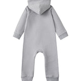 Baby Organic French Terry Bodysuit-Mix Grey