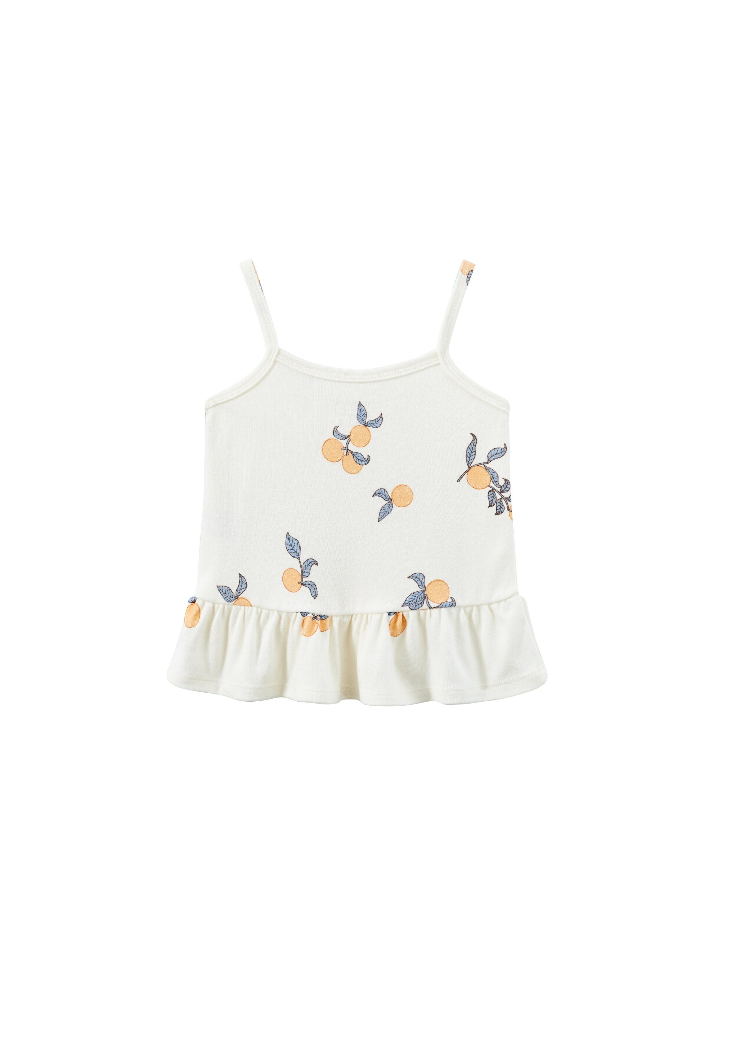 Baby Girl Ruffle Tank-top-Clementine