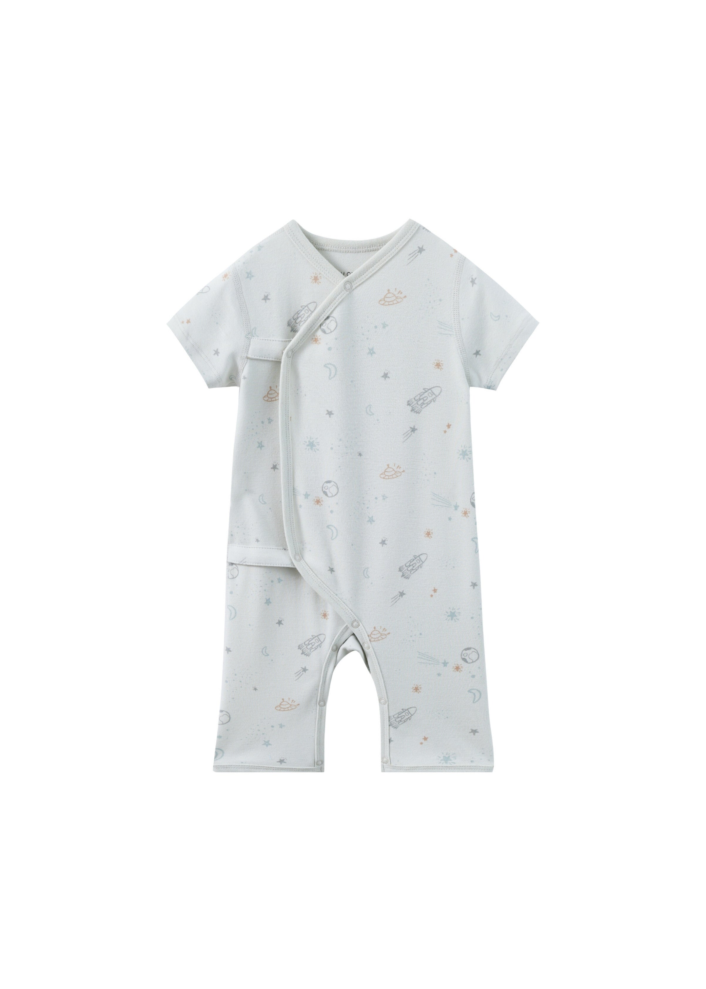 Baby Organic Kimono Sleeper-Space
