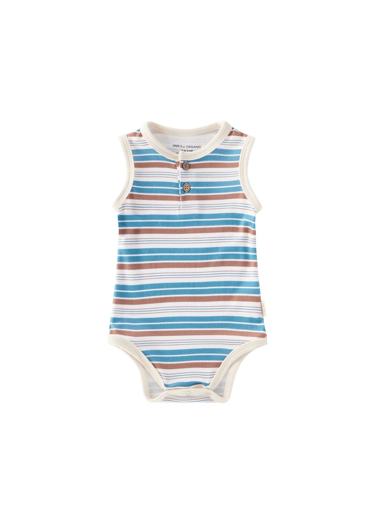 Front of Baby Organic Bamboo Onesie-Stripe