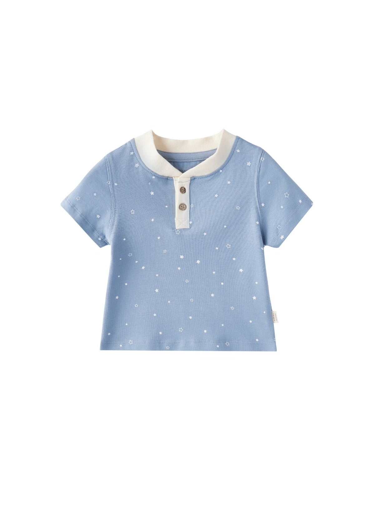 Front of Toddler Organic Cotton T-shirt-Blue Starry