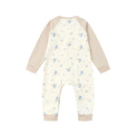 Back Of Baby Organic Cotton Zip-up Sleeper-Blueberry