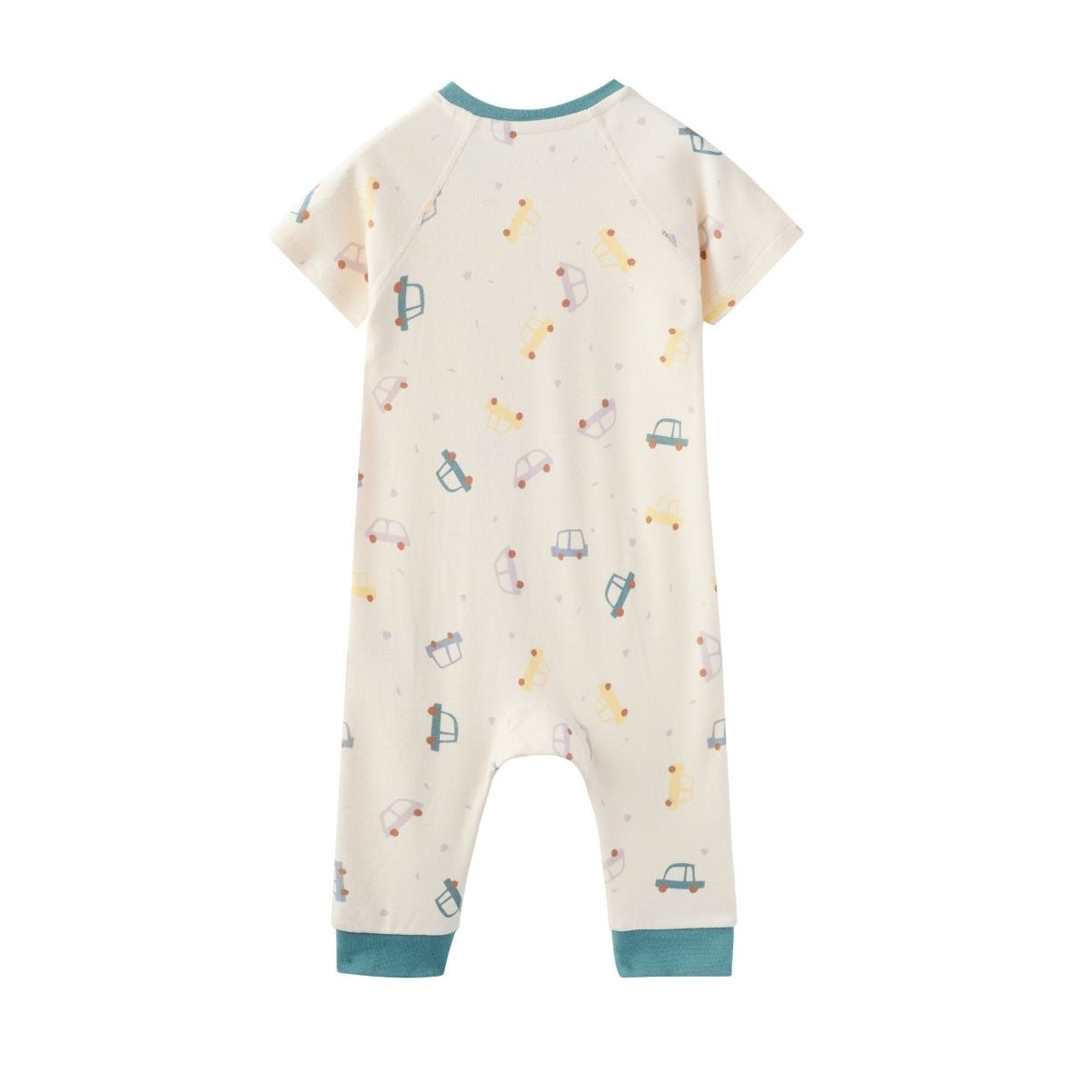 back of Baby Organic Cotton Zip-up Sleeper-Cars