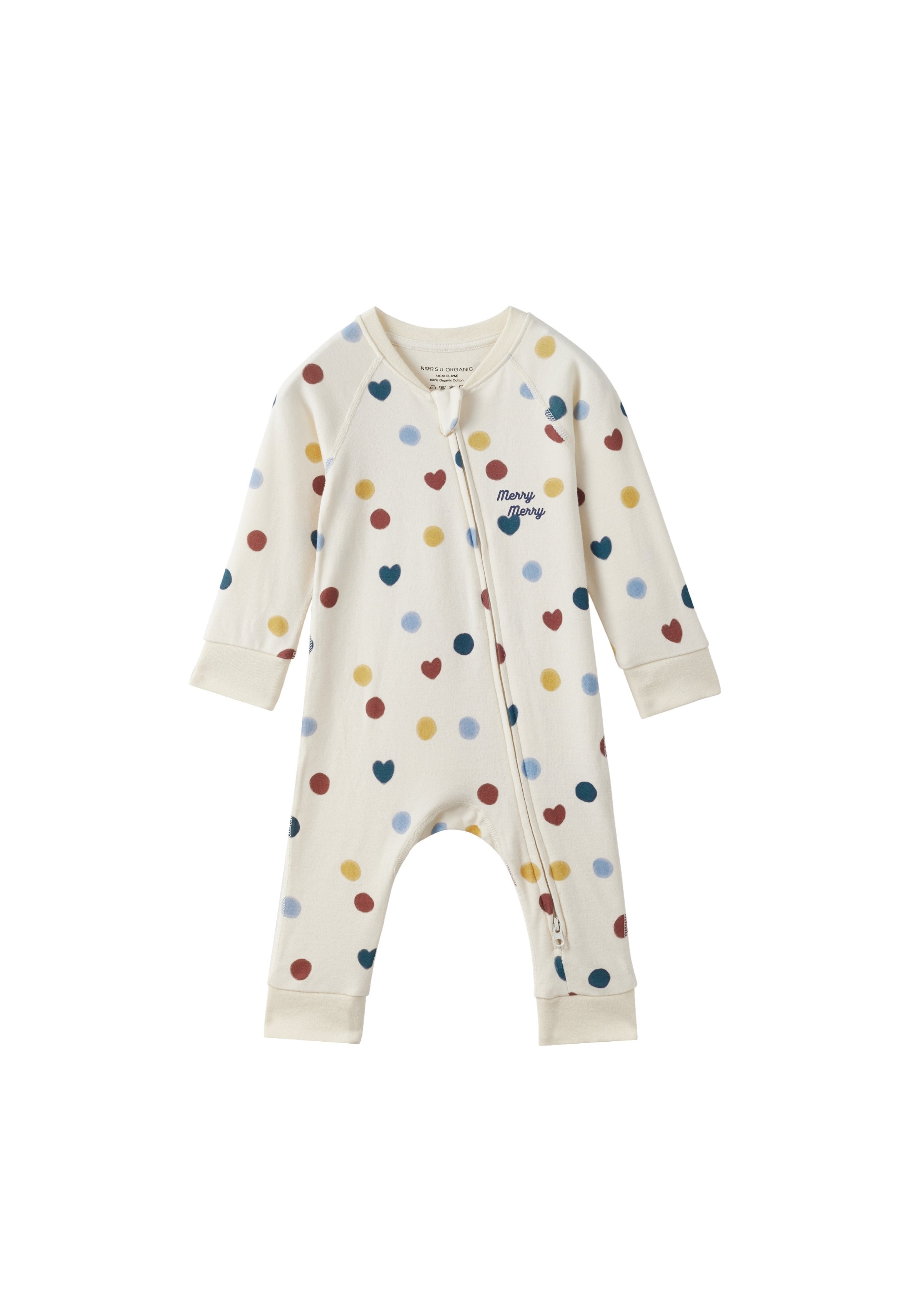 Baby Organic Cotton Zip-up Sleeper-Merry Dots