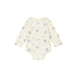 back of Baby Organic Kimono Long-sleeve Onesie-Blueberry