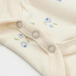 bottom of Baby Organic Kimono Long-sleeve Onesie-Blueberry