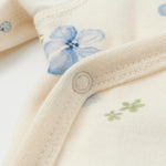 top of Baby Organic Kimono Long-sleeve Onesie-Blueberry