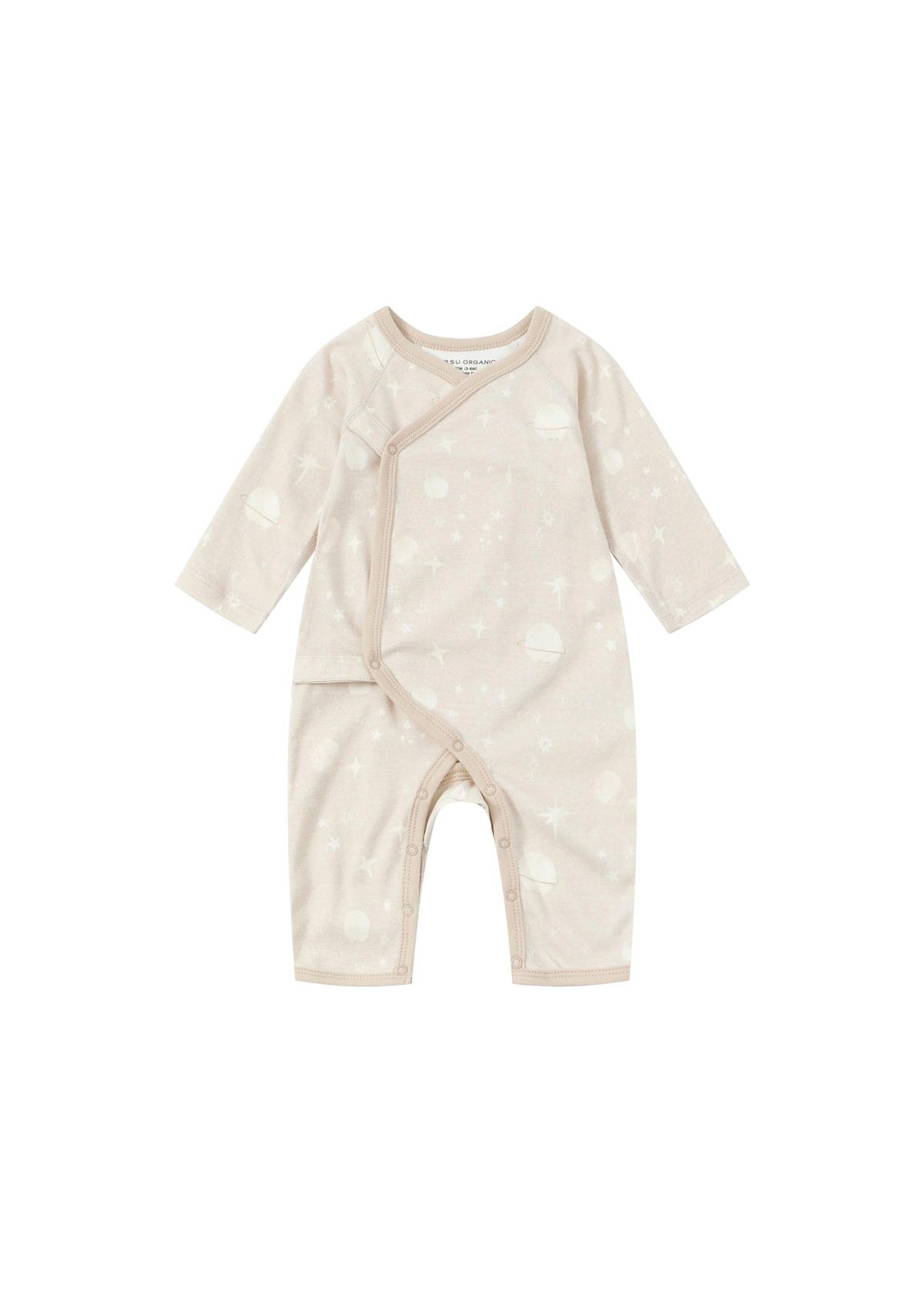 Front of Baby Organic Kimono Sleeper-Stary