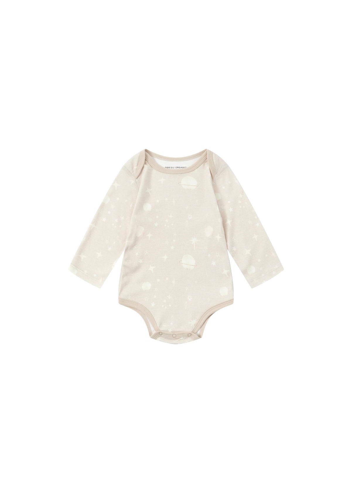 front of Baby Organic Long-sleeve Onesie-Stary