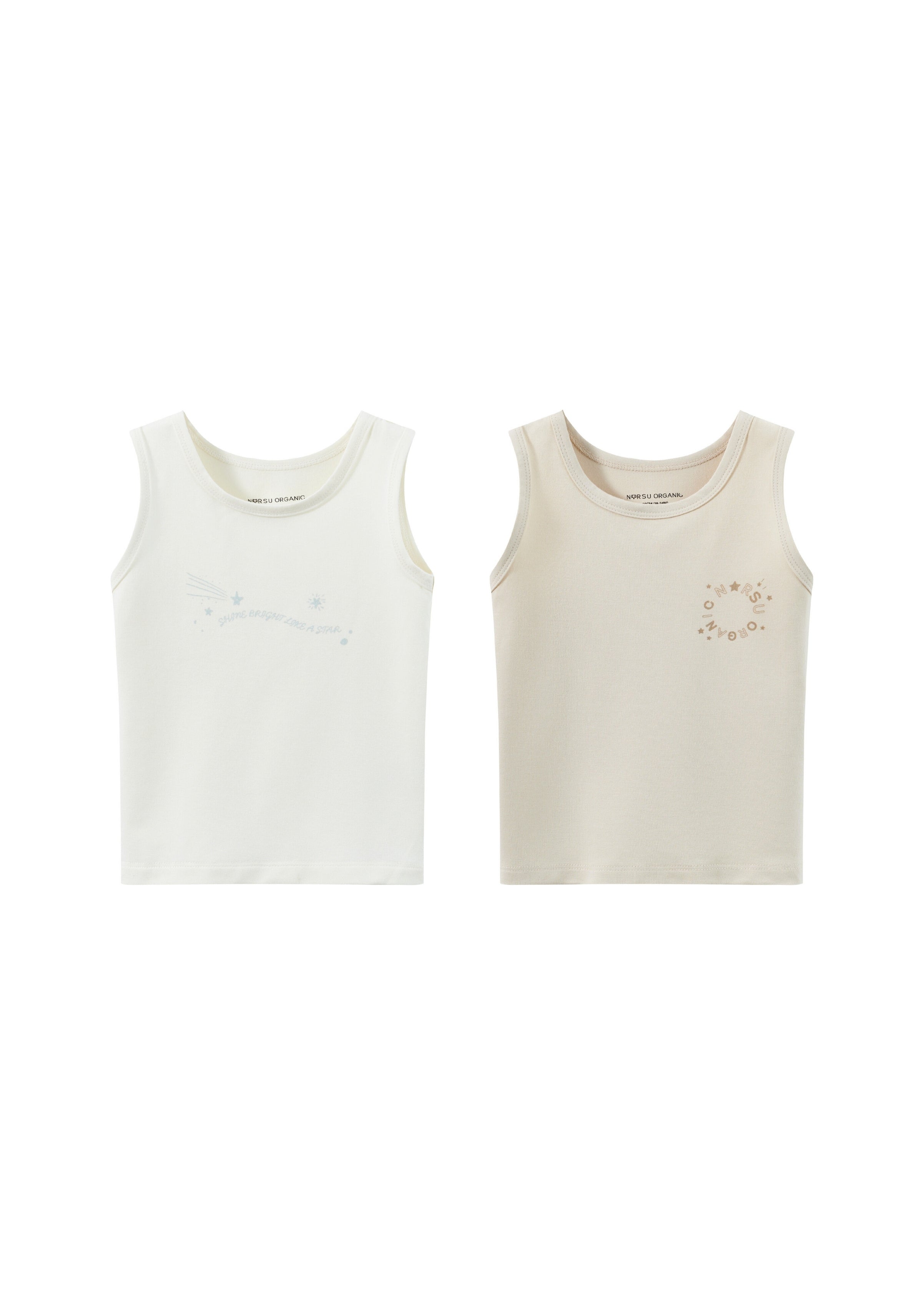 Organic Bamboo 2-piece Tank Top-Cream/Almond