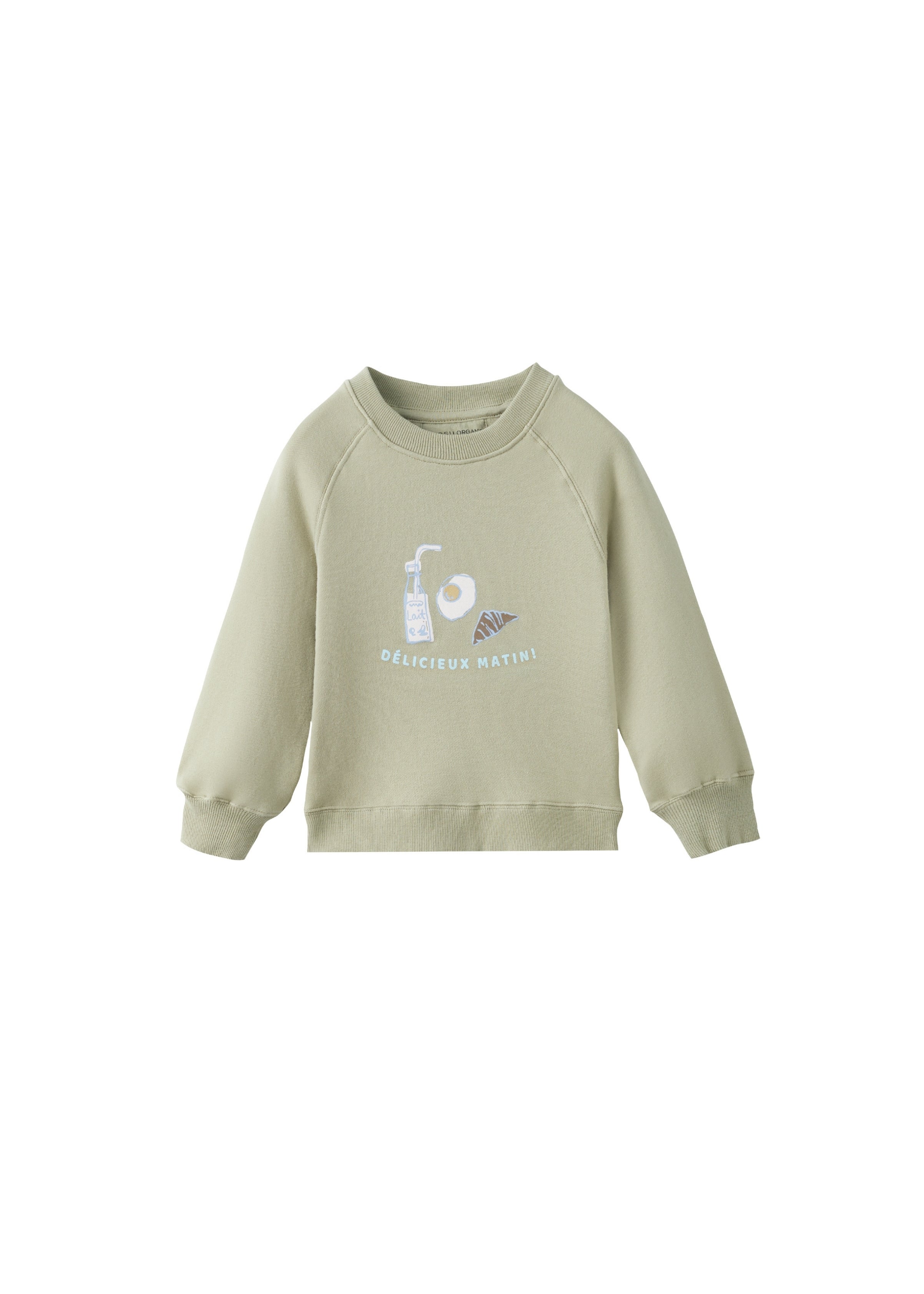 front of Toddler Organic Fleece Sweatshirt-Milky