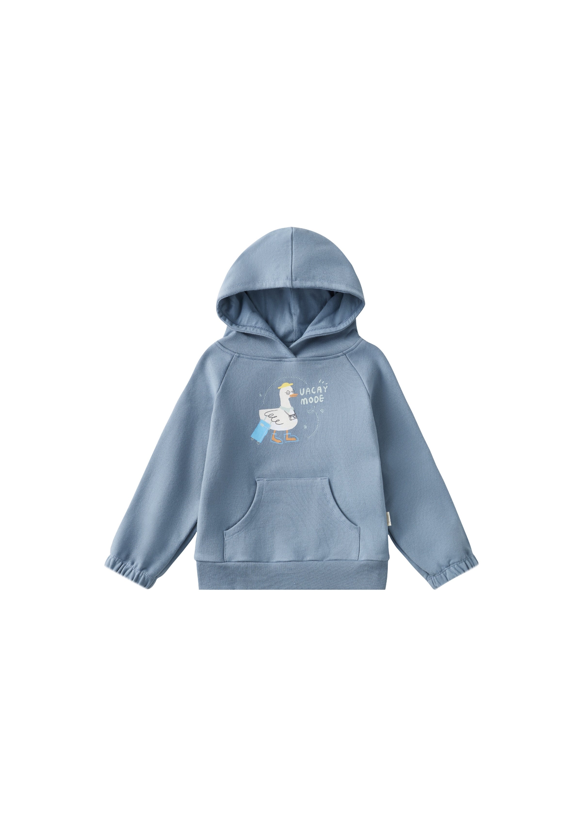 front of Toddler Organic Hooded Sweatshirt-Travel duck