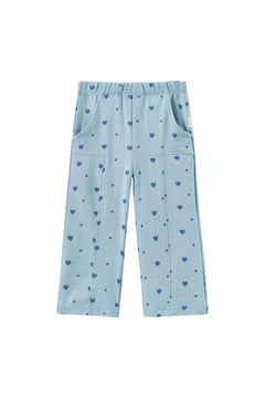 Girl Flare Everyday Pant-Blue Hearts