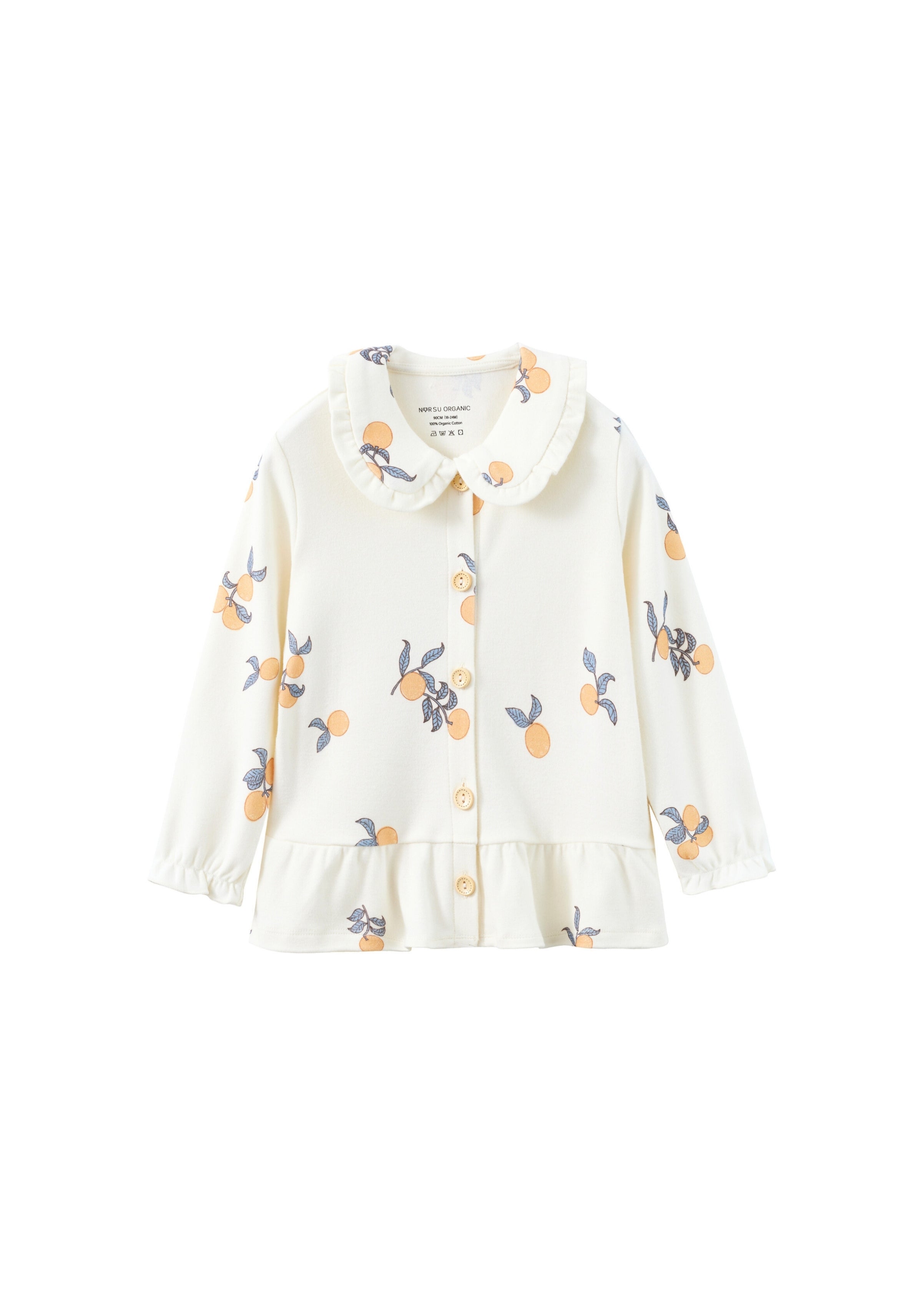 Girl Ruffle Collar Overshirt-Clementine