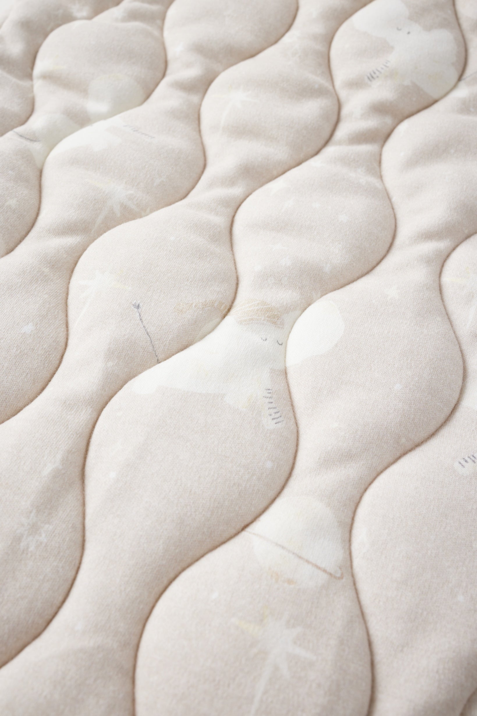 Close-up of a textured blanket surface with patterns.